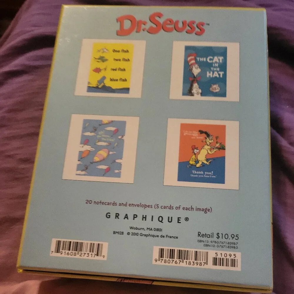 Dr. Seuss notecards set - Oh! the Places You'll Go! (new in the box)